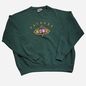 Vintage Lee Sport Packers Crewneck | Size Large | Super Bowl XXXII | Made in USA